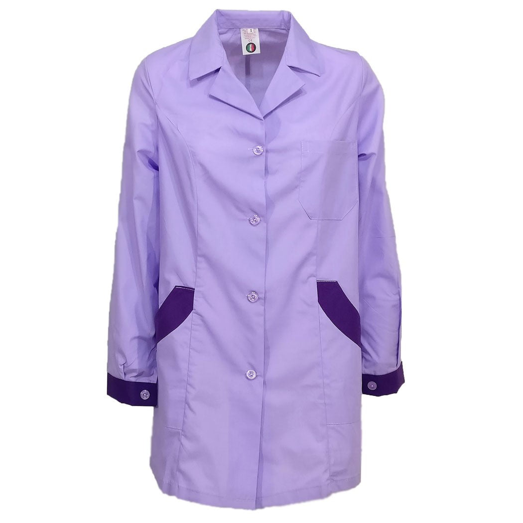 Camice da lavoro donna,casacca slim,divisa "glicine" cod:7449