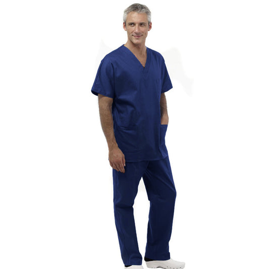 Divisa da lavoro,completa,unisex,scollo V "blu scuro" cod: 8354