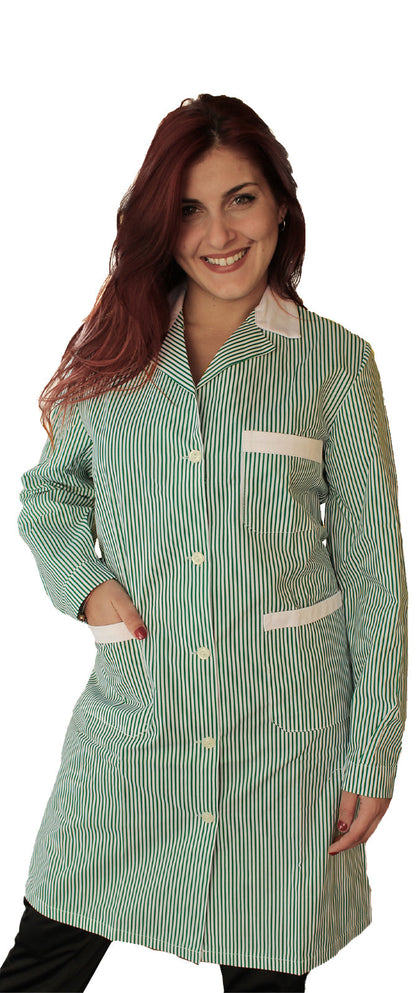 camice da lavoro donna rigo verde ML cod:7648