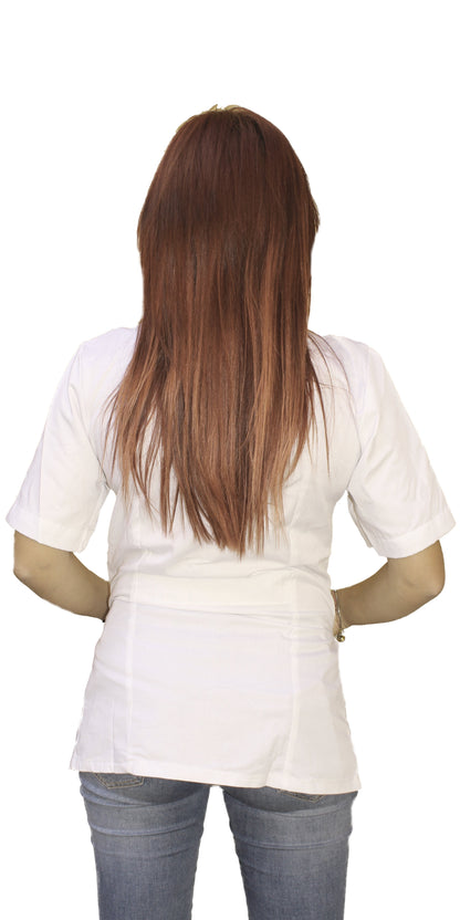 Camice da lavoro,casacca con zip bianco MM cod: 7043