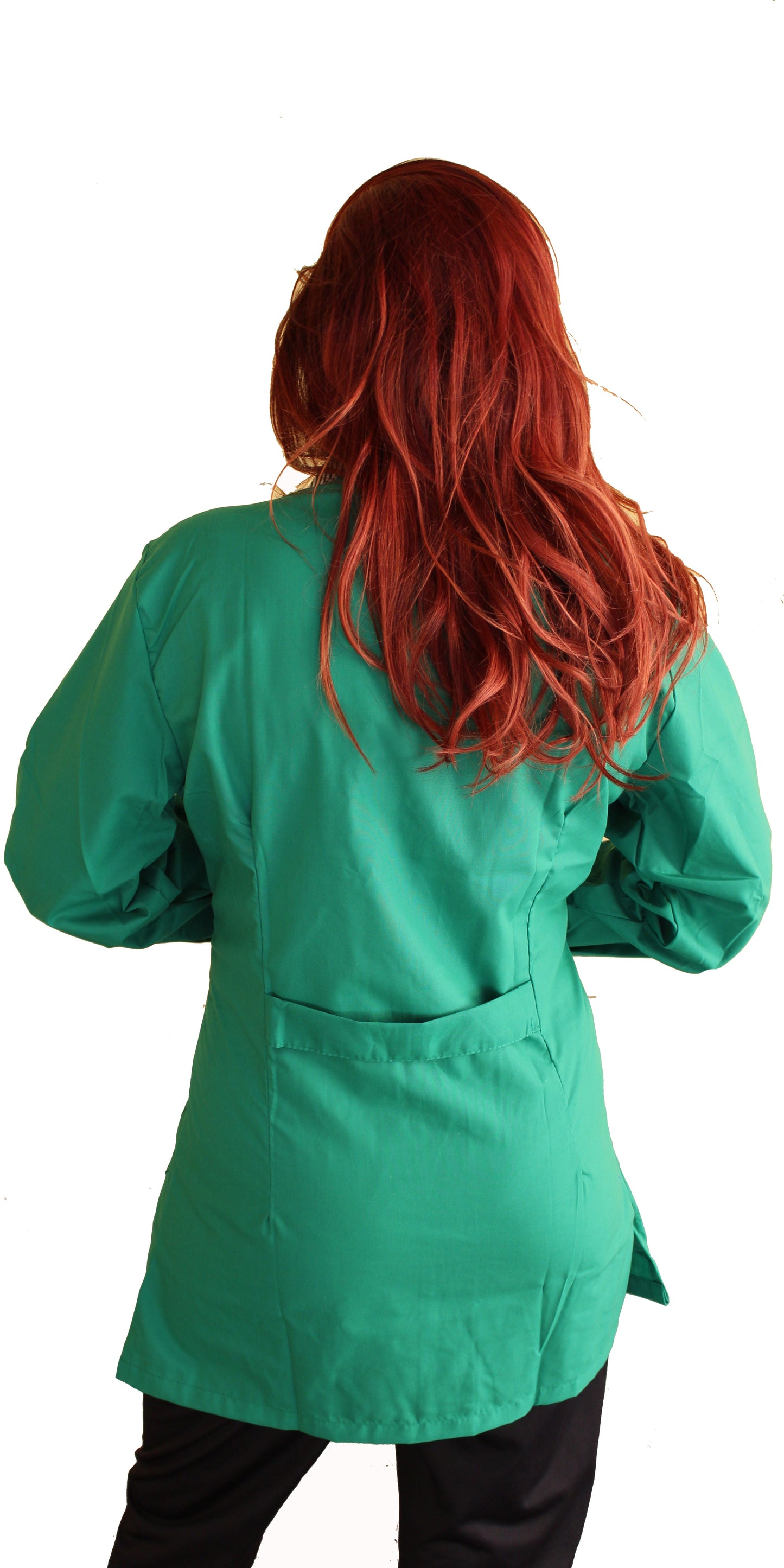 Camice da lavoro donna,casacca verde con profilo ML cod: 7722
