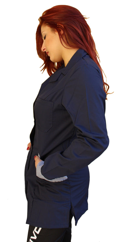 Camice da lavoro donna,casacca slim,divisa "blu scuro" Cod:161020