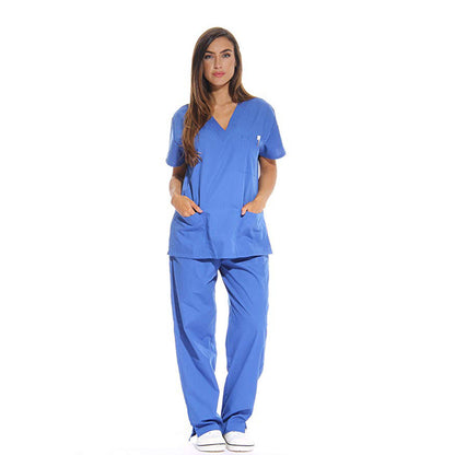 Divisa da lavoro,sanitaria,infermieristica,estetica,completa,unisex,scollo V 8299