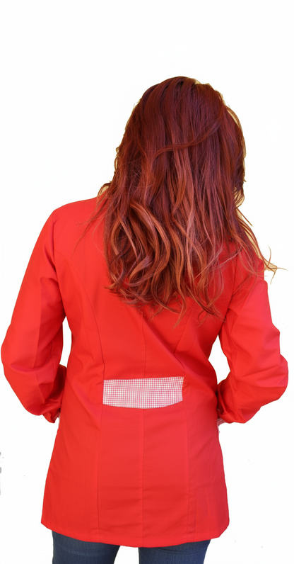 Camice da lavoro donna,casacca slim,divisa "rosso" cod: 151020