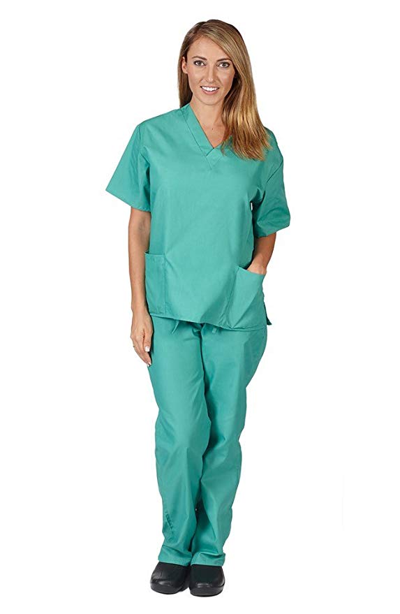 Divisa da lavoro,completa,unisex,scollo V "verde" cod: 1712