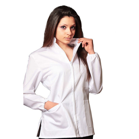 CASACCA camice Da Lavoro,laboratorio Con Zip Unisex Bianco UNISEX cod:7579