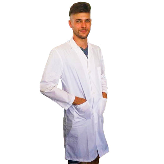 Camice da lavoro,laboratorio, uomo leggero,bianco,cod: 7982