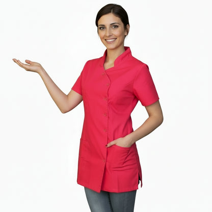 Casacca da lavoro,camice slim  Mod Londinese "FUCHSIA" Cod:7098