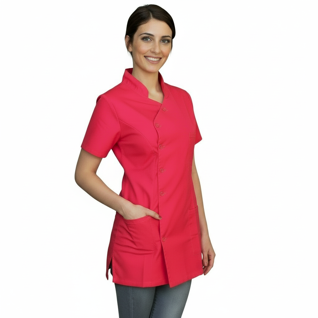 Casacca da lavoro,camice slim  Mod Londinese "FUCHSIA" Cod:7098