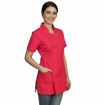 Casacca da lavoro,camice slim  Mod Londinese "FUCHSIA" Cod:7098