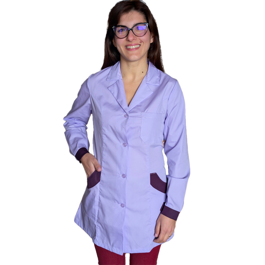 Camice da lavoro donna,casacca slim,divisa "glicine" cod:7449