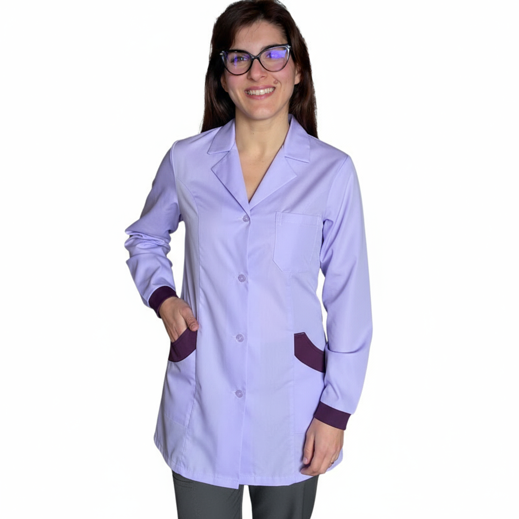 Camice da lavoro donna,casacca slim,divisa "glicine" cod:7449