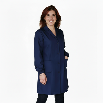 camice da lavoro donna,ml lungo "blu scuro" cod: 200522