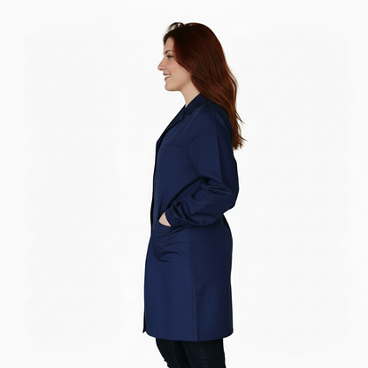 camice da lavoro donna,ml lungo "blu scuro" cod: 200522