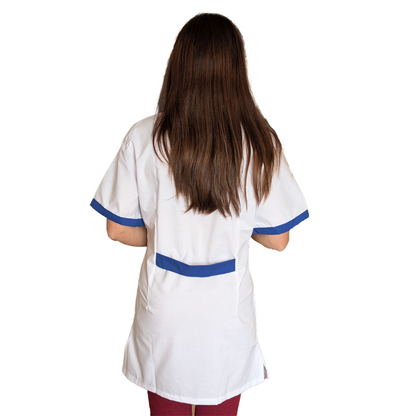 Casacca,camice da lavoro, profilo blue royal MM cod:7616
