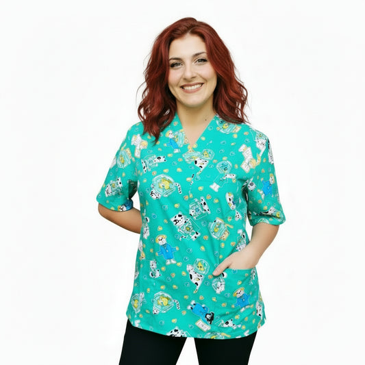 Casacca Camice da Lavoro Veterinaria Verde Donna – COD: 8218