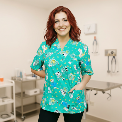 Casacca Camice da Lavoro Veterinaria Verde Donna – COD: 8218
