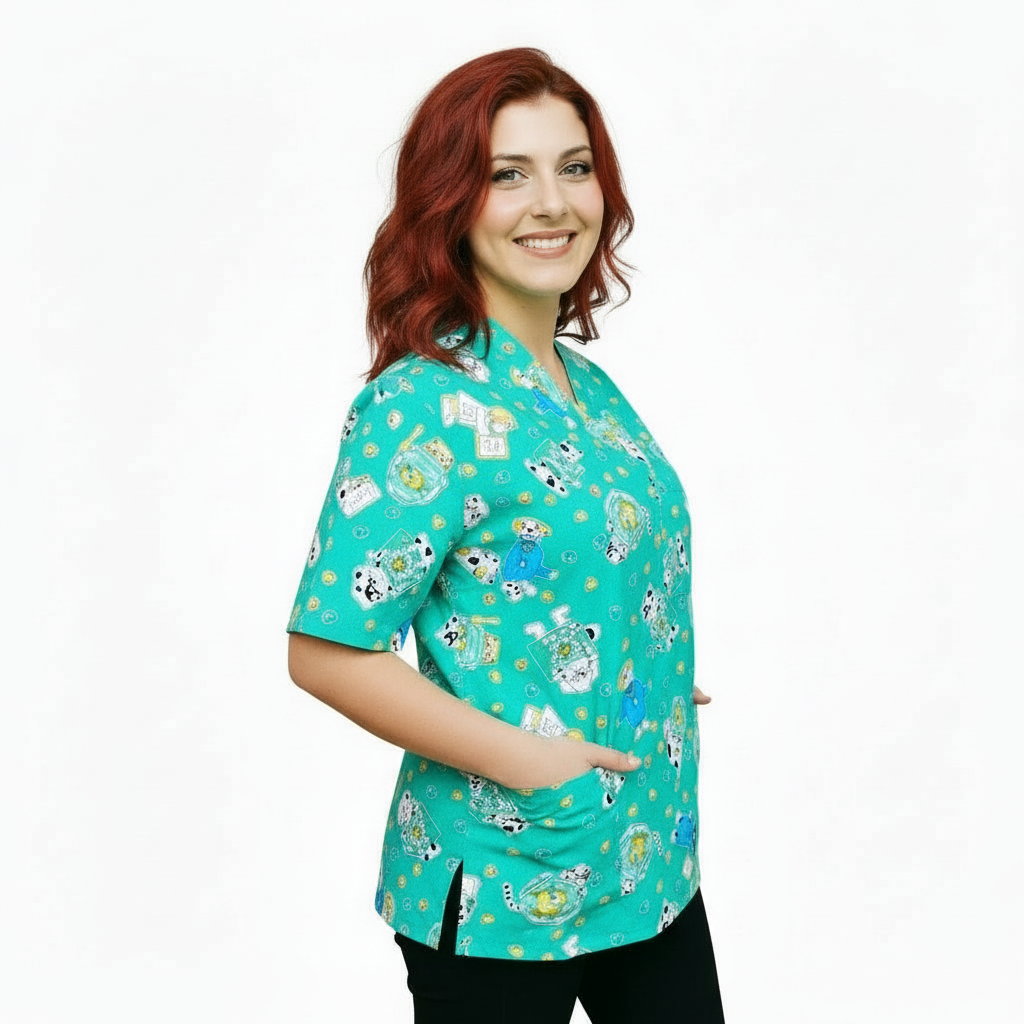 Casacca Camice da Lavoro Veterinaria Verde Donna – COD: 8218