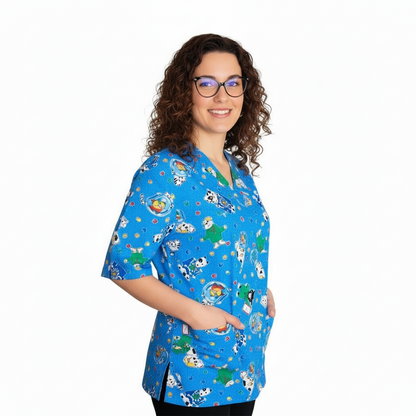 Casacca Camice da Lavoro Veterinaria Celeste Donna – COD: 8217