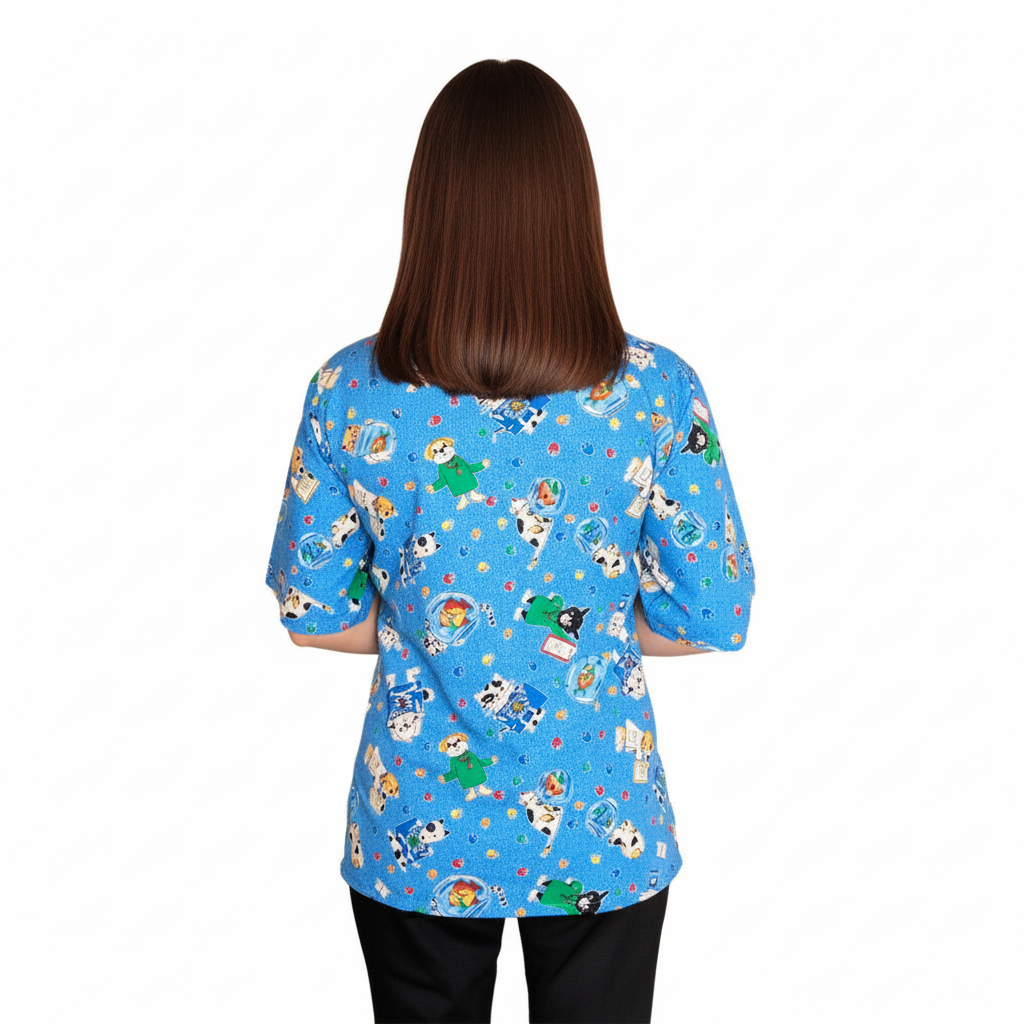 Casacca Camice da Lavoro Veterinaria Celeste Donna – COD: 8217