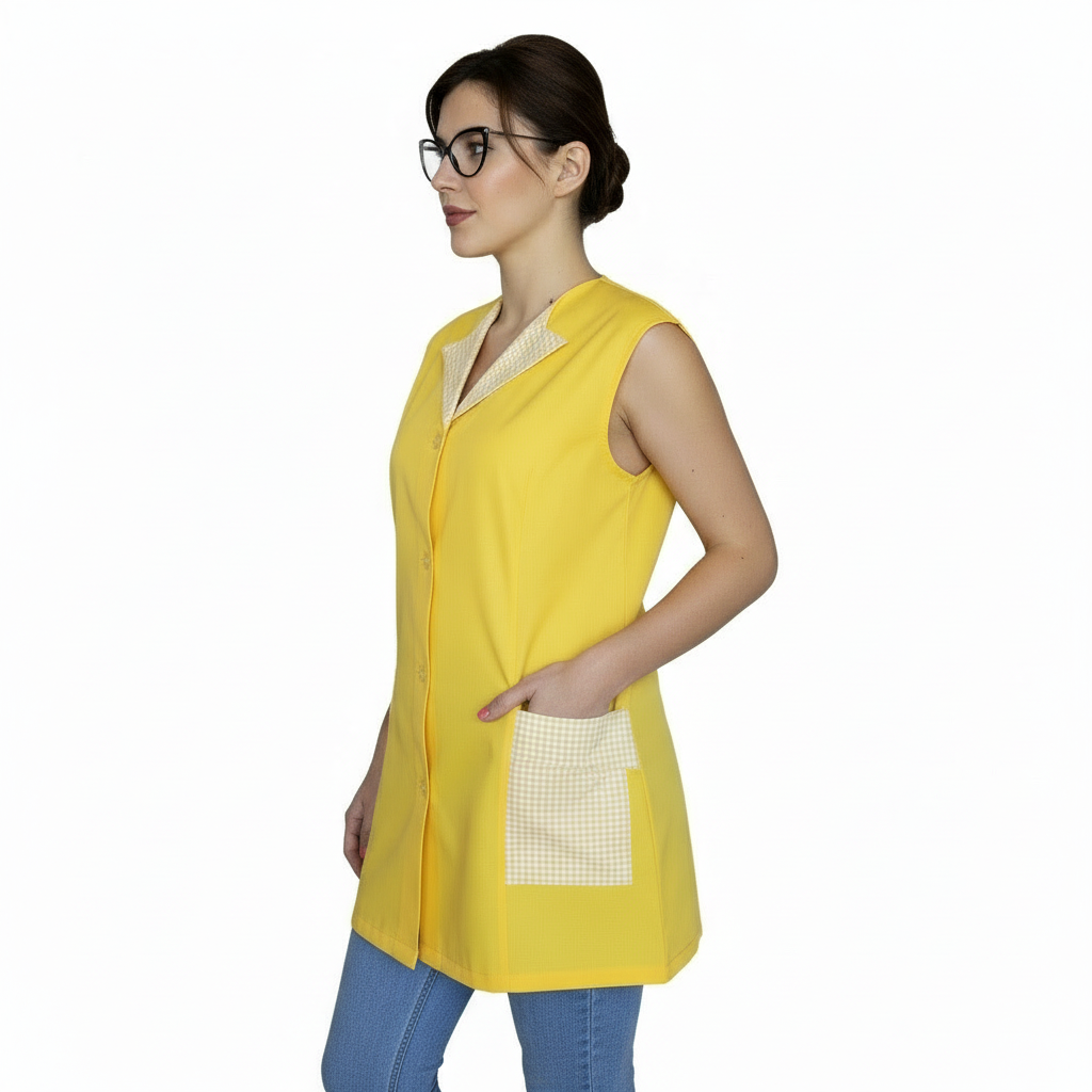 Camice da Lavoro Donna Giromanica No-Stiro Bianco – COD: 8808