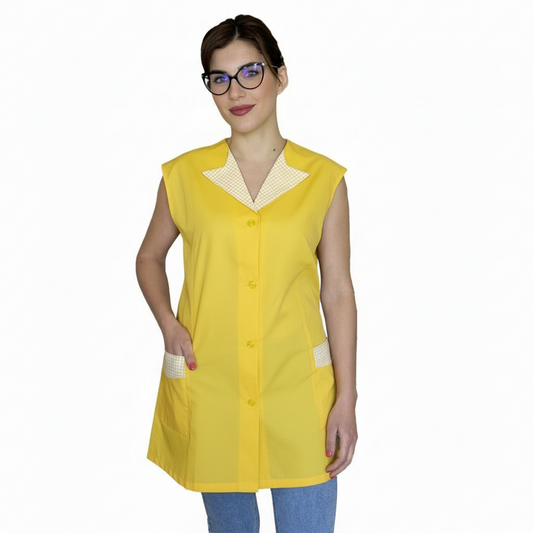 Camice da Lavoro Donna Giromanica No-Stiro Bianco – COD: 8808