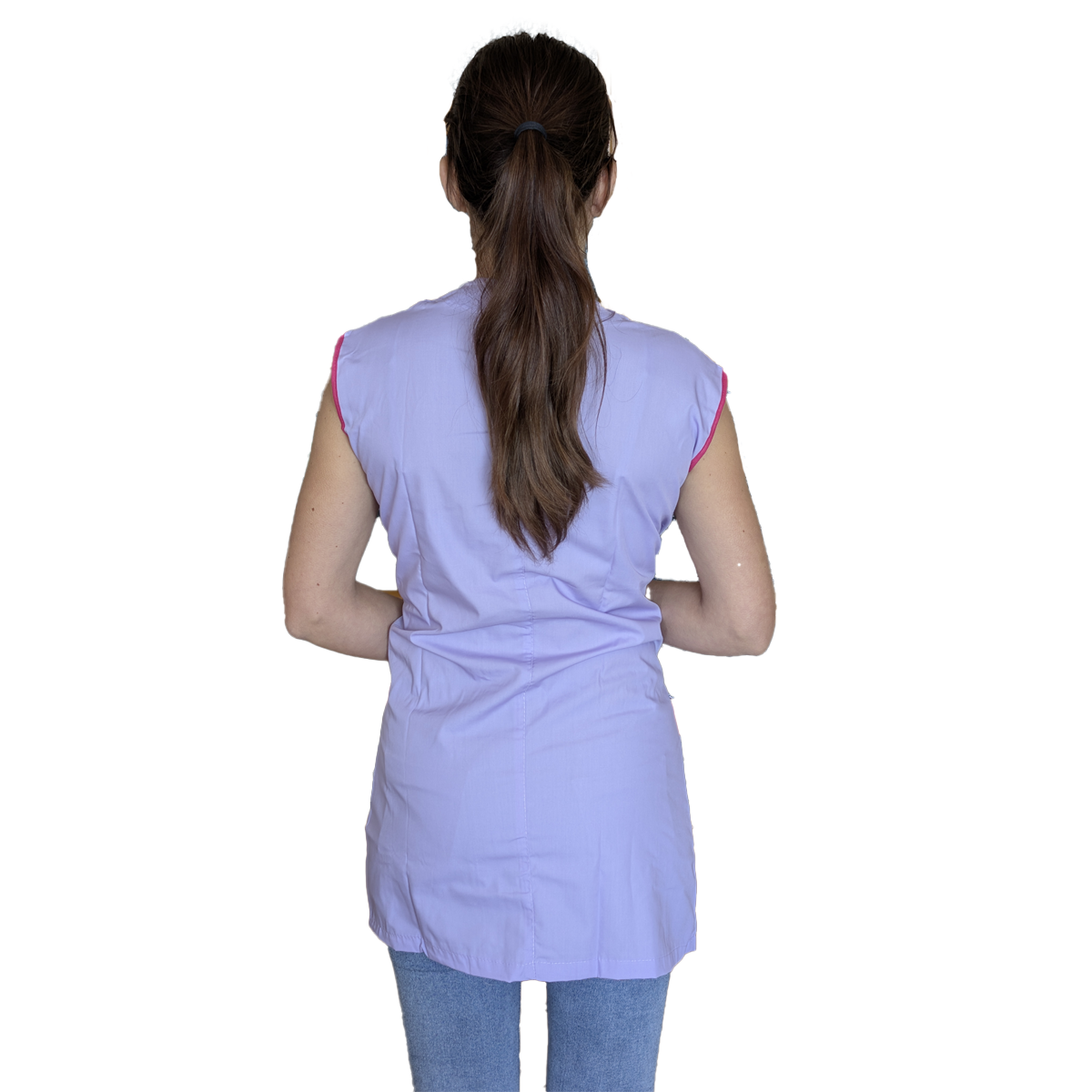 Camice da lavoro donna giromanica "glicine" cod: 1403