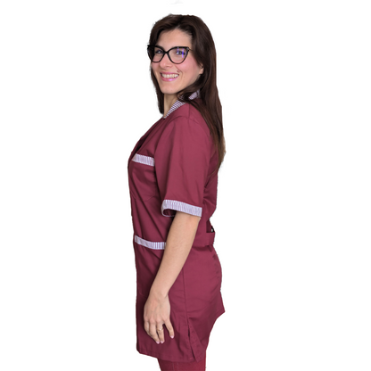 camice da lavoro donna,casacca bordeaux mm cod: 1302