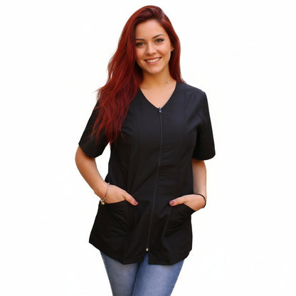 Casacca zip nero MM cod: 6930