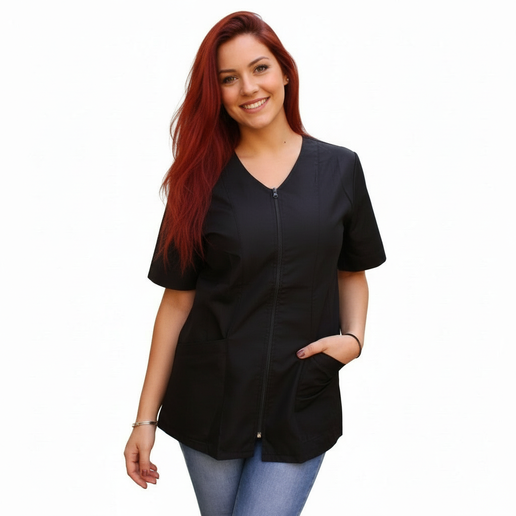 Casacca zip nero MM cod: 6930