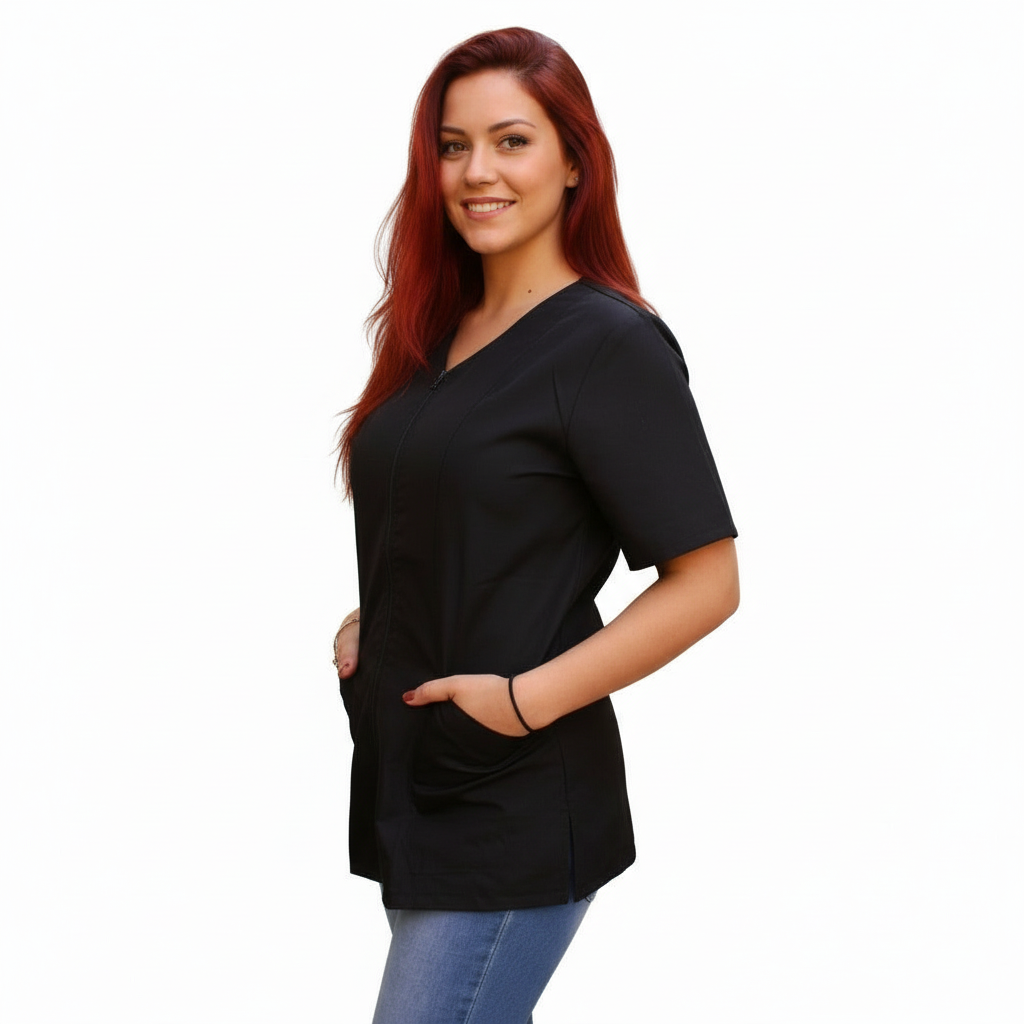 Casacca zip nero MM cod: 6930