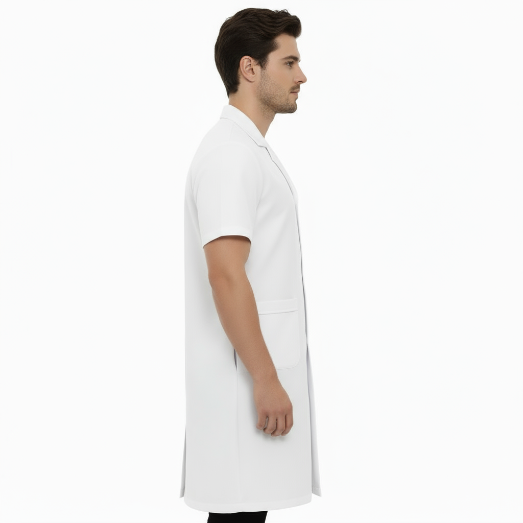 Camice da lavoro uomo bianco mezza manica Cod:1202