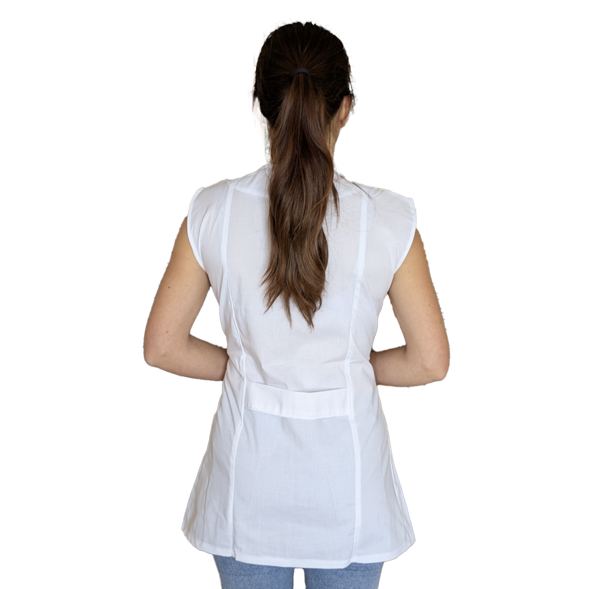 Camice da lavoro,casacca zip Giromanica "Bianco" COD: 2106