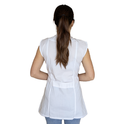 Camice da lavoro,casacca zip Giromanica "Bianco" COD: 2106