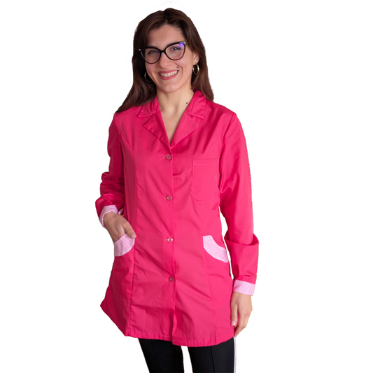 Camice da lavoro donna,casacca slim,modello Antonella "fuchsia" Cod:0211