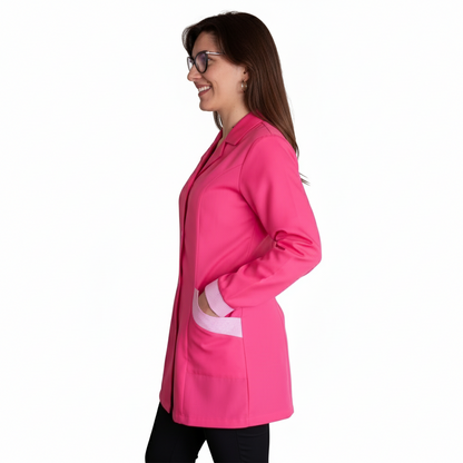 Camice da lavoro donna,casacca slim,modello Antonella "fuchsia" Cod:0211