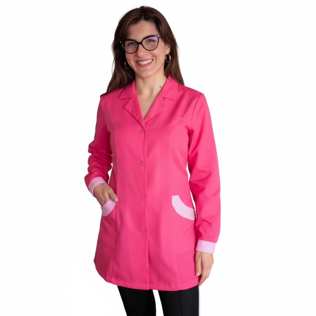 Camice da lavoro donna,casacca slim,modello Antonella "fuchsia" Cod:0211