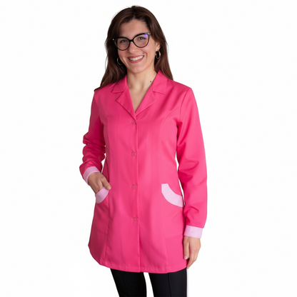 Camice da lavoro donna,casacca slim,modello Antonella "fuchsia" Cod:0211