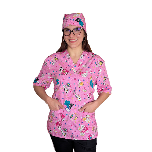 casacca da lavoro, fumetto+bandana "ROSA" cod: 999