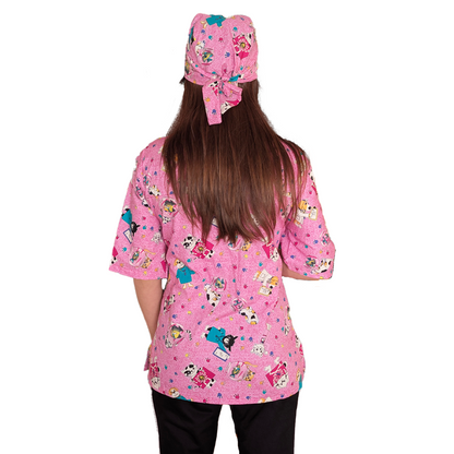 casacca da lavoro, fumetto+bandana "ROSA" cod: 999