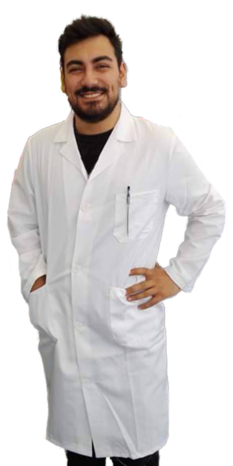 Camice da lavoro,laboratorio, uomo leggero,bianco,cod: 7982