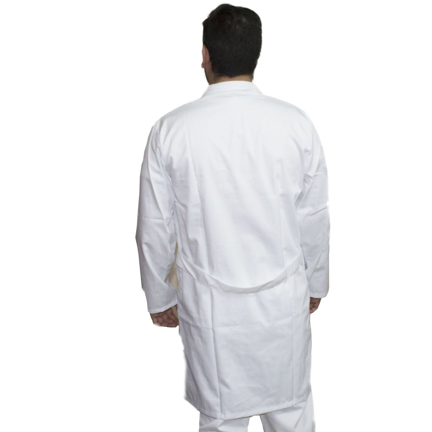 Camice da lavoro,laboratorio, bianco uomo ,cotone pesante ML cod: 7999