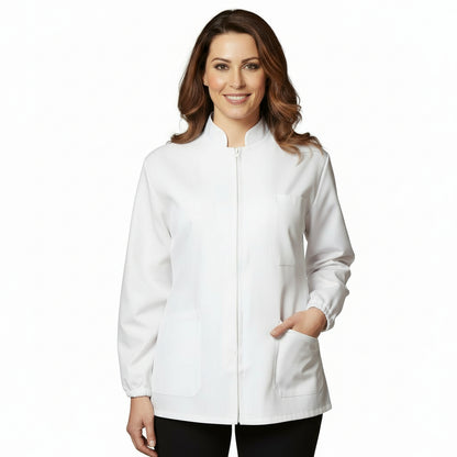 CASACCA camice Da Lavoro,laboratorio Con Zip Unisex Bianco UNISEX cod:7579