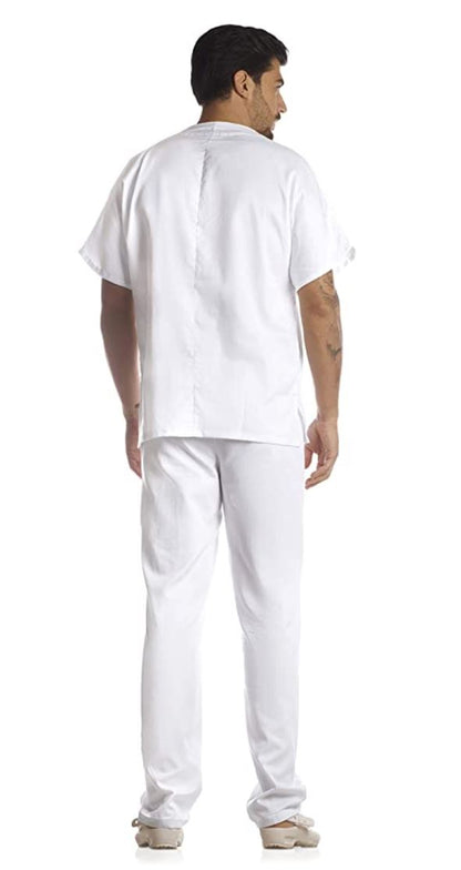 Divisa da lavoro,completa,unisex,collo V "bianco" cod: 8378