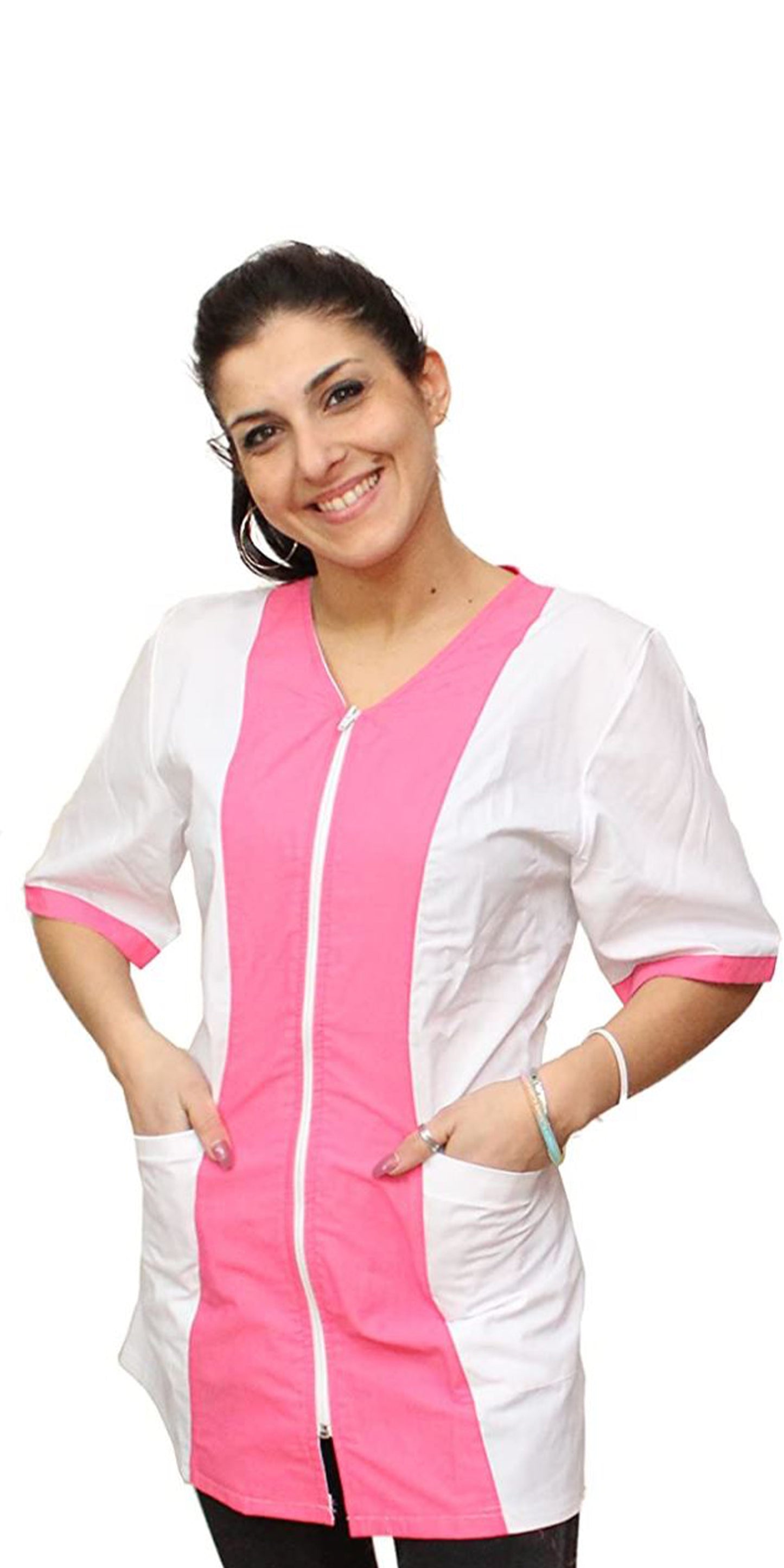 Camici da lavoro donna,casacche con zip cod: 1405