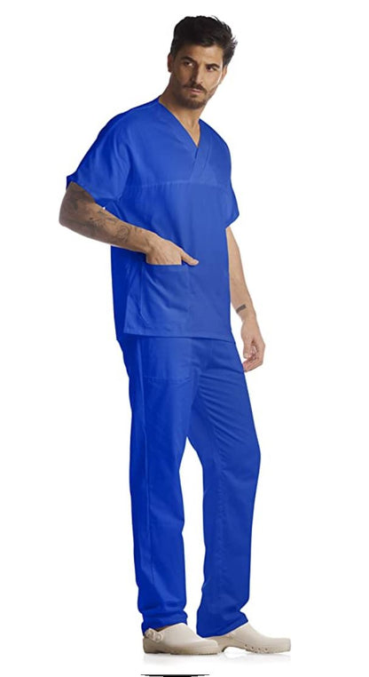Divisa da lavoro,sanitaria,infermieristica,estetica,completa,unisex,scollo V 8299