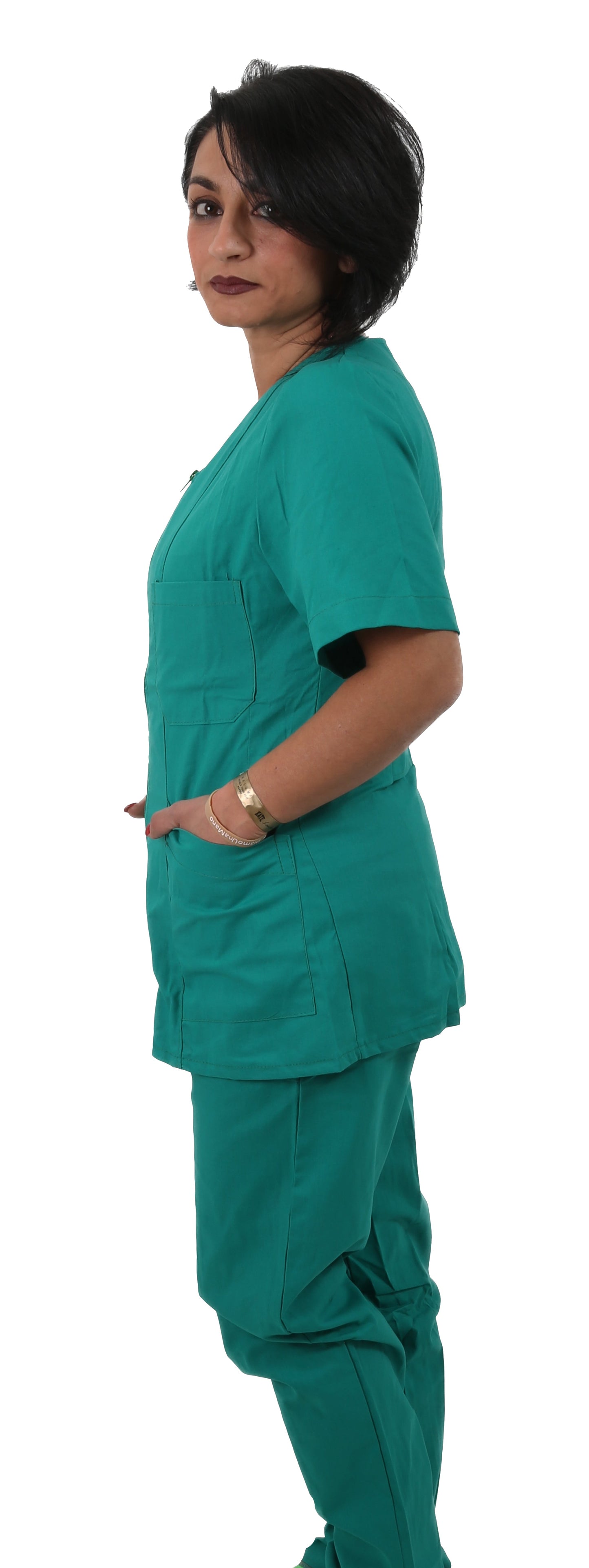 Divisa da lavoro con zip verde cod: 8323