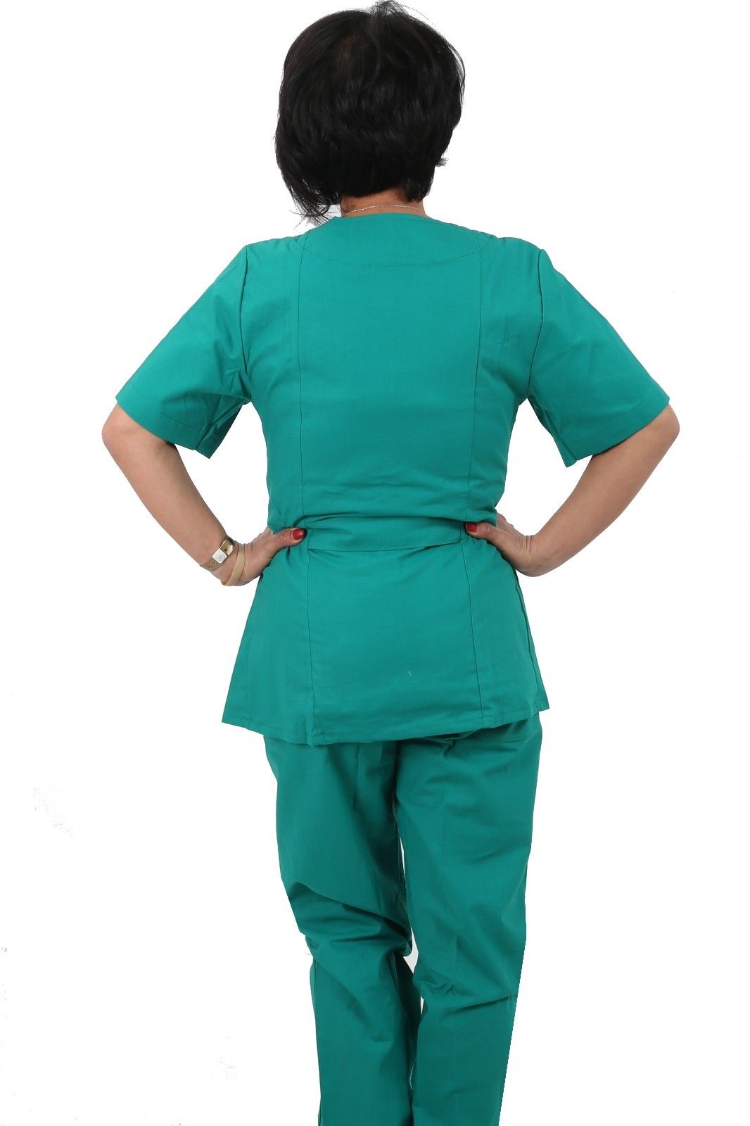 Divisa da lavoro con zip verde cod: 8323