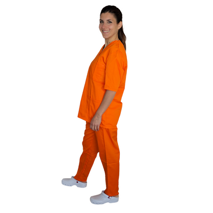 Divisa da lavoro,completa,unisex,scollo V "arancio" cod: 8316