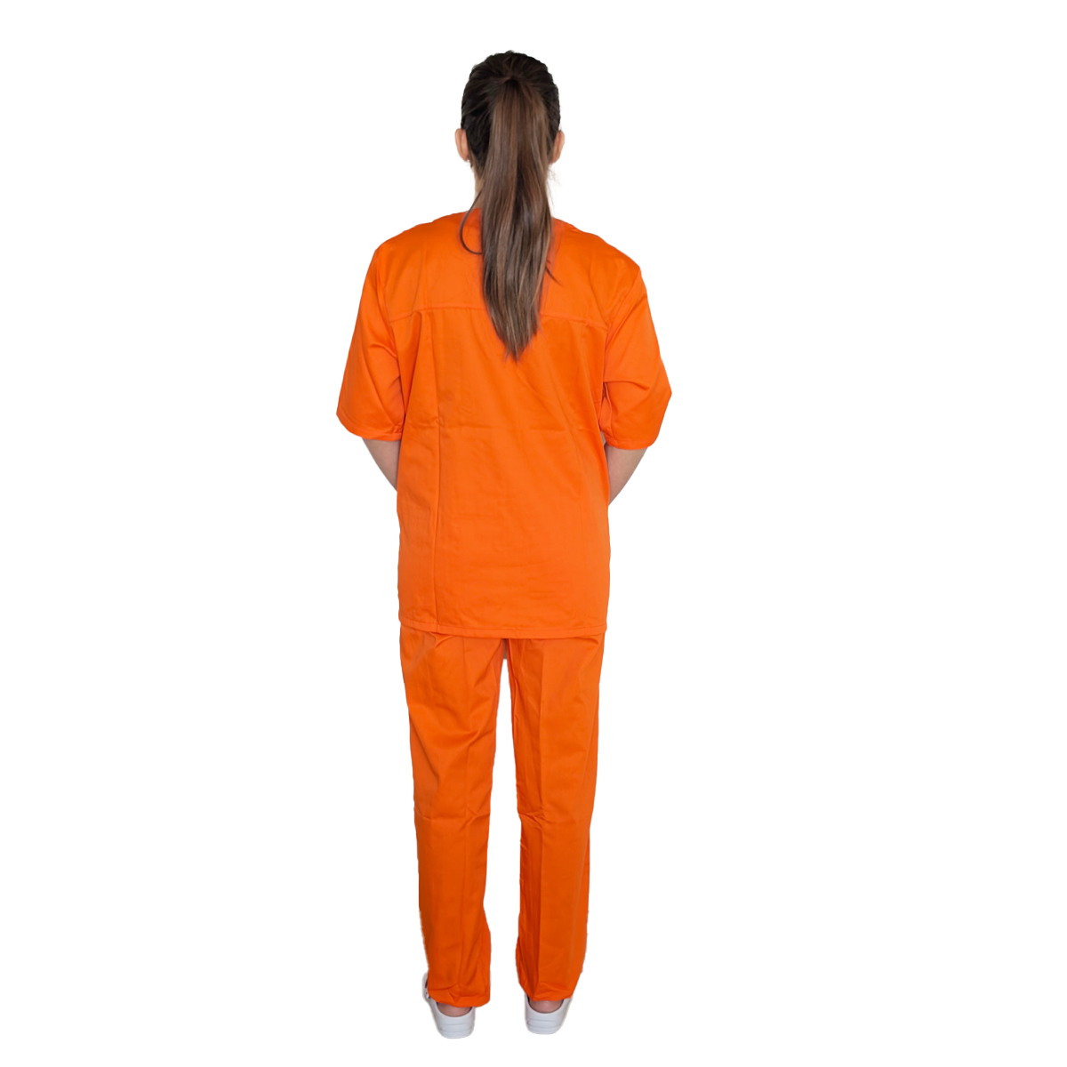 Divisa da lavoro,completa,unisex,scollo V "arancio" cod: 8316